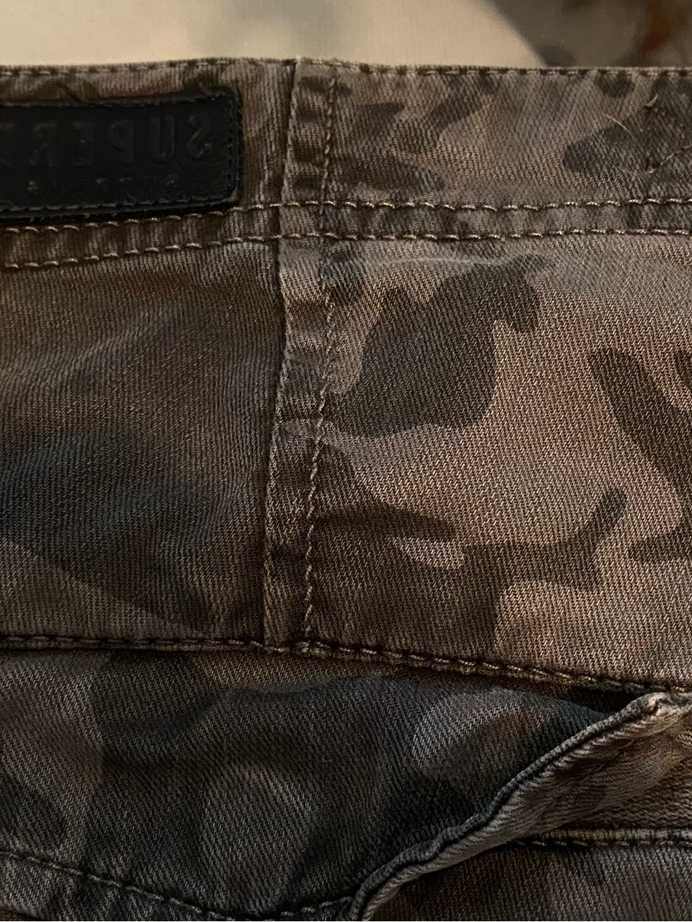 Superdry Mens Camouflage Cargo Pants - Olive/Brown Camo - Picture 2 of 8